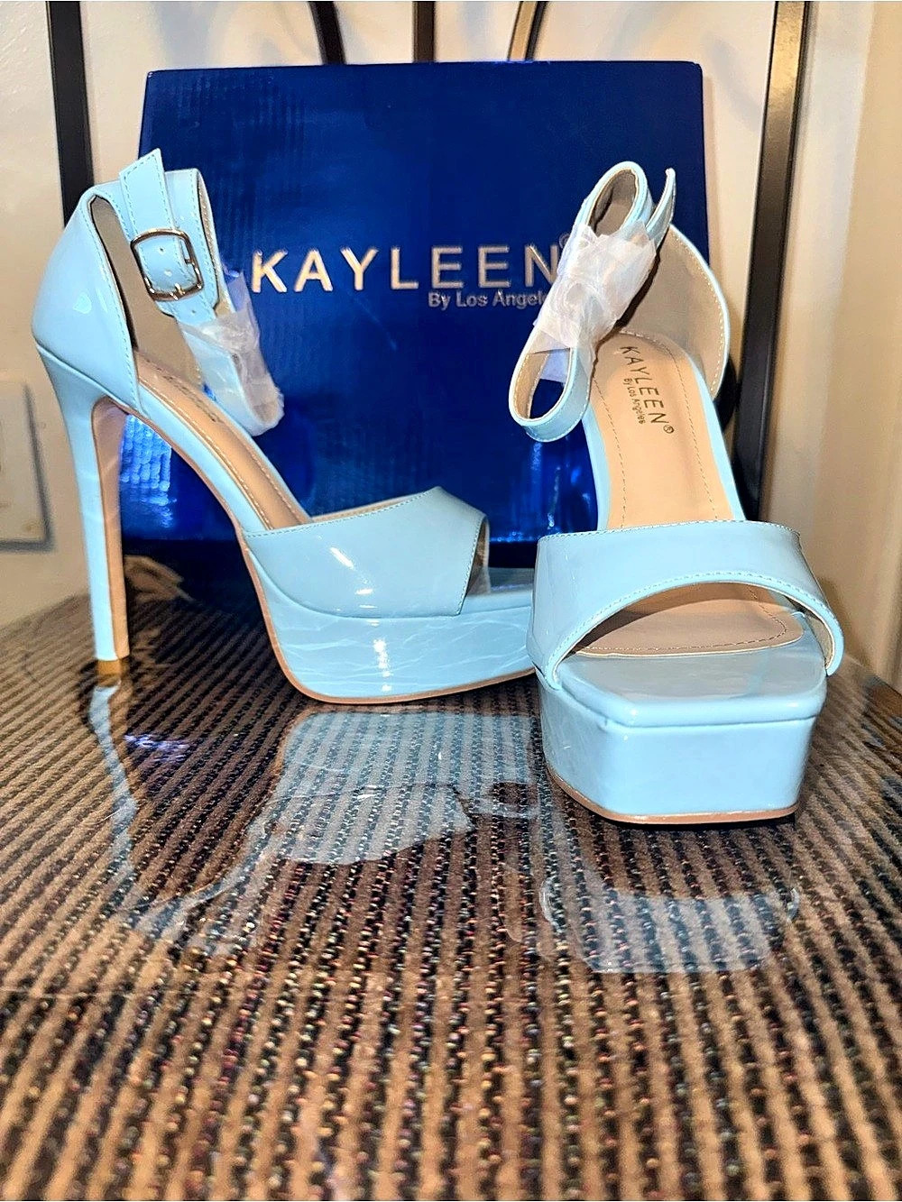 Kayleen Amalea-1 Blue Platform Heels US 5.5 New in Box